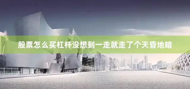 股票怎么买杠杆没想到一走就走了个天昏地暗