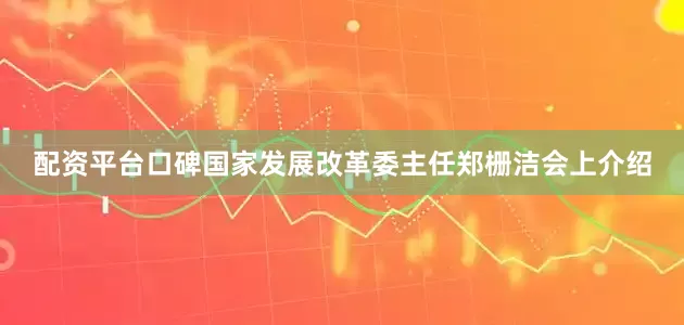 配资平台口碑　　国家发展改革委主任郑栅洁会上介绍