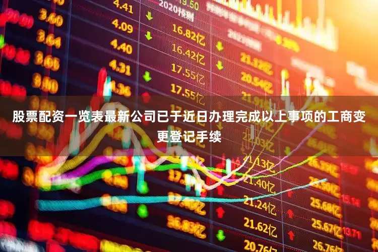 股票配资一览表最新公司已于近日办理完成以上事项的工商变更登记手续